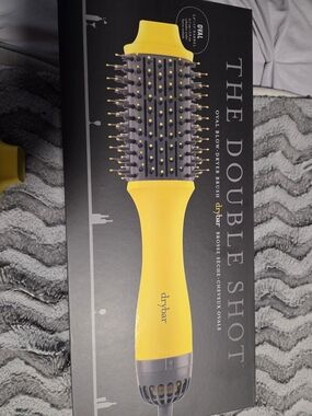 Drybar Double Shot Oval Blow-Dryer Brush in Yellow and Gray